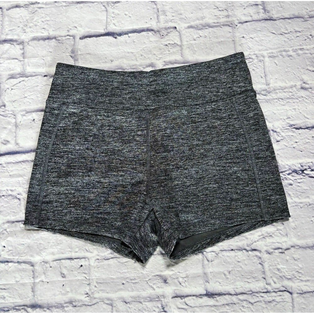Forever 21 Heathered Gray High Rise Stretch Pocket Biker Shorts Womens L